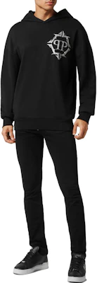 飞利浦普莱因黑色铬印花连帽长袖卫衣 AACC-MJB3154-PJO002N-02 Lookbook 飞利浦普莱因黑色铬印花连帽长袖卫衣 AACC-MJB3154-PJO002N-02