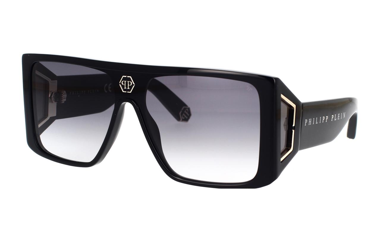 PHILIPP PLEIN Classic Square Black Sunglasses for Men - Trendy Fashion Eyewear SPP014V0700