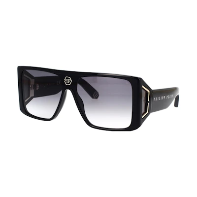PHILIPP PLEIN Classic Square Black Sunglasses for Men - Trendy Fashion Eyewear SPP014V0700