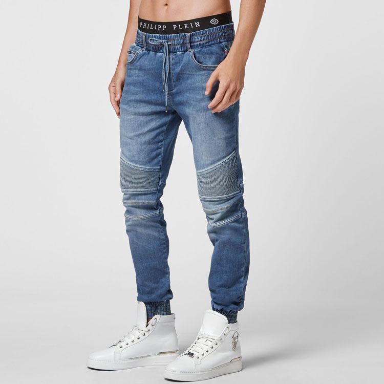 Lookbook PHILIPP PLEIN 男士低腰破損純藍牛仔褲 PAAC-MDT2850-PDE004N-08RY