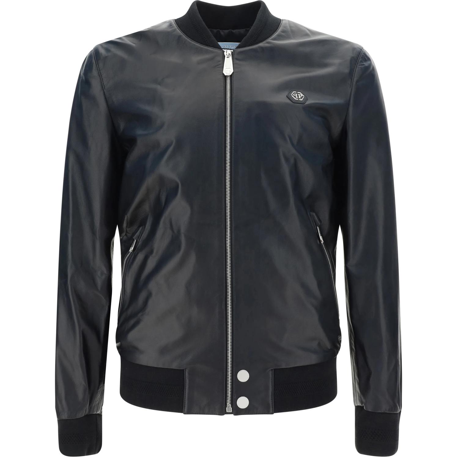 PHILIPP PLEIN Fitted Full-Zip Jacket Black FADC-MLB1887-PLE010N-02