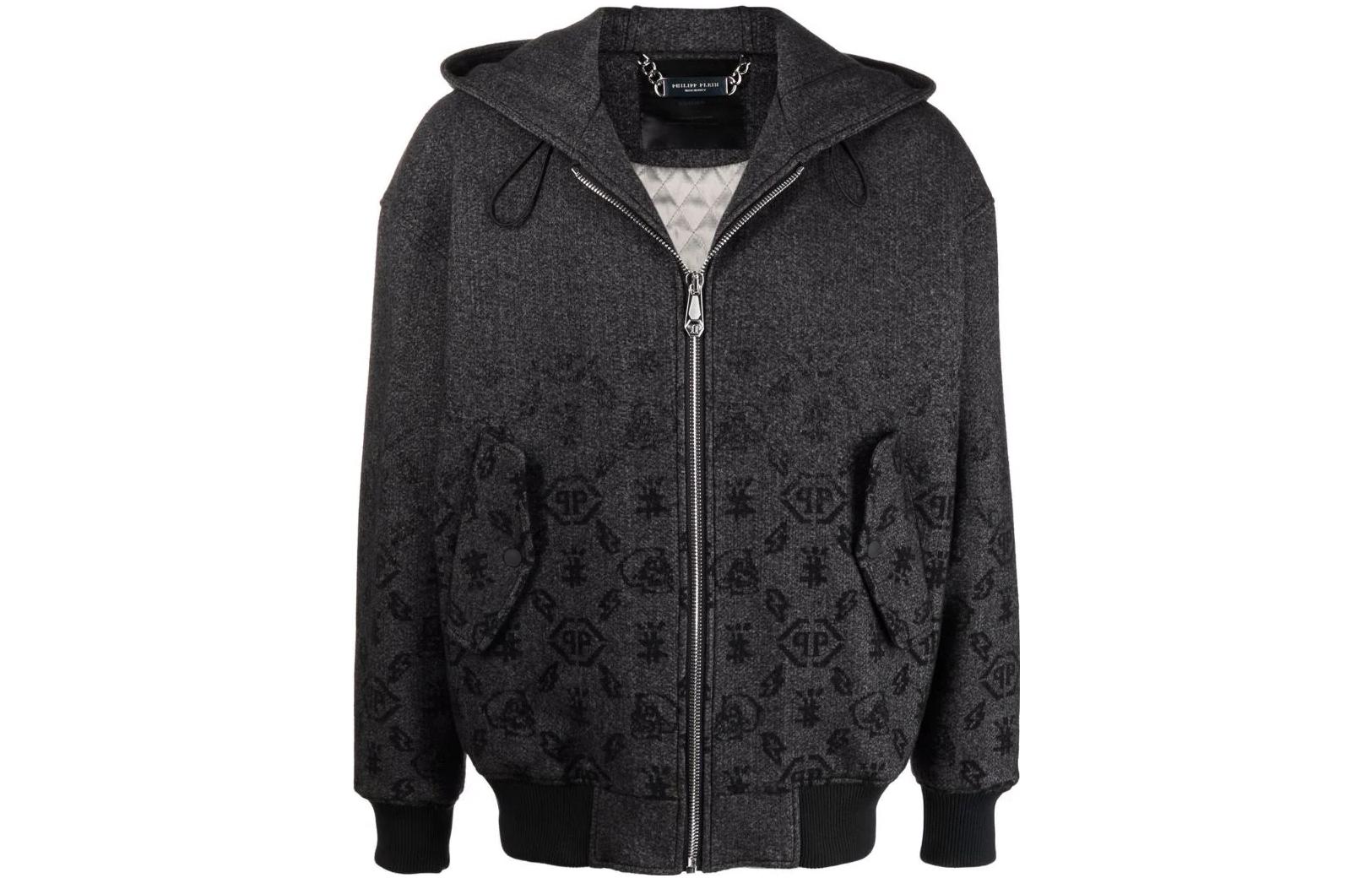 PHILIPP PLEIN Full Print Embossed Hooded Jacket AAAC-MRB1759-PTE003N-02