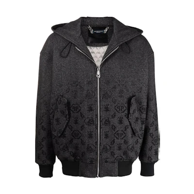 PHILIPP PLEIN Full Print Embossed Hooded Jacket AAAC-MRB1759-PTE003N-02