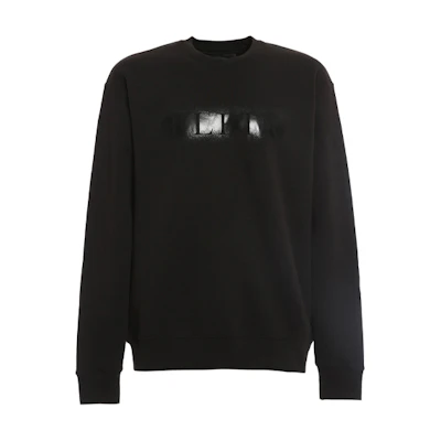 PHILIPP PLEIN FW21 Graphic Print Crewneck Sweatshirt Black FAAC-MJO0766-PJO0766-02