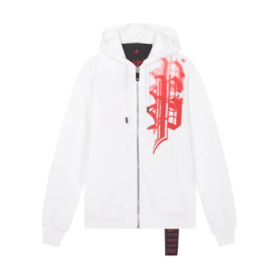 PHILIPP PLEIN FW21 Letter Print Jacket White F18C-MJB0562-PJO002N-0113