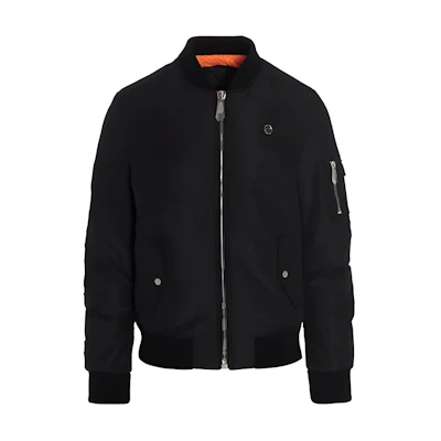 PHILIPP PLEIN FW21 Solid Zip-Up Slim-Fit Jacket Black FAAC-MRB1742-PNY002N-02