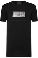 PHILIPP PLEIN FW22 Black Dollar Embellished Short-Sleeve T-Shirt. S19C-MTK3030-PJY002N-02 PHILIPP PLEIN FW22 Black Dollar Embellished Short-Sleeve T-Shirt. S19C-MTK3030-PJY002N-02