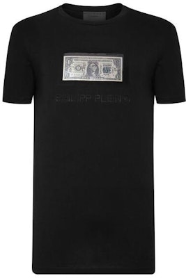필립 플레인 FW22 블랙 달러 장식 반팔 티셔츠. S19C-MTK3030-PJY002N-02 Buy 필립 플레인 FW22 블랙 달러 장식 반팔 티셔츠. S19C-MTK3030-PJY002N-02