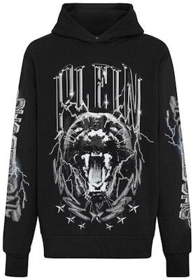 필립플레인 FW22 블랙 로고 프린트 그래픽 디자인 후드티. FABCMJB2725PJY002N0202 Buy 필립플레인 FW22 블랙 로고 프린트 그래픽 디자인 후드티. FABCMJB2725PJY002N0202