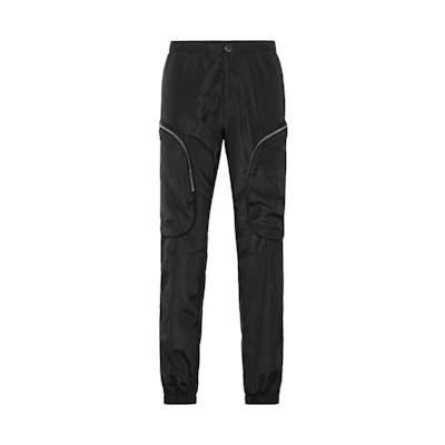 PHILIPP PLEIN FW22 Black Jogger Pants with Hexagonal Logo and Large Pockets FABC-MRT1149-PNY002N-02