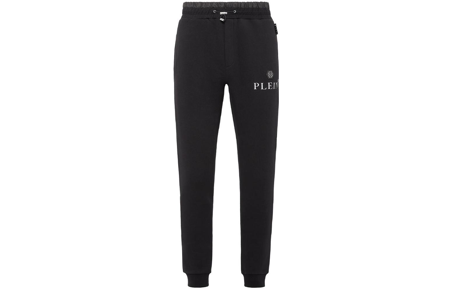Order PHILIPP PLEIN FW22 黑色運動長褲，附品牌徽標貼章. FABC-MJT2073-PTE003N-02