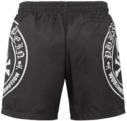 PHILIPP PLEIN FW22 黑色骷髅标志印花休闲短裤 AABC-MMT0333-PTE003N-0201 Lookbook PHILIPP PLEIN FW22 黑色骷髅标志印花休闲短裤 AABC-MMT0333-PTE003N-0201