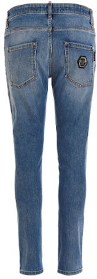 フィリッププレイン FW22 ミッドライズ スリムフィット ブルーデニムジーンズ ポケット付 MDT3111PDE004N05GD Lookbook フィリッププレイン FW22 ミッドライズ スリムフィット ブルーデニムジーンズ ポケット付 MDT3111PDE004N05GD