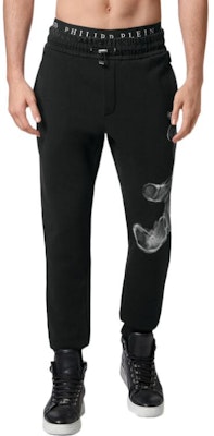 Seluar Kasual Lelaki PHILIPP PLEIN FW22 Cetakan Beruang Hitam Logo Heksagon. FABC-MJT2041-PJY002N-02 Lookbook Seluar Kasual Lelaki PHILIPP PLEIN FW22 Cetakan Beruang Hitam Logo Heksagon. FABC-MJT2041-PJY002N-02