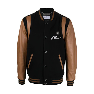 PHILIPP PLEIN FW22 Colorblock Logo Long-Sleeve Jacket AABCMLB1645PTE120N02