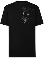 Order PHILIPP PLEIN FW22 六邊形徽標印花圓領T恤 男士 黑色 FABC-MTK5710-PJY002N-0202