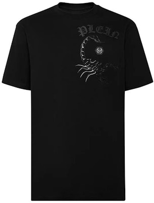 PHILIPP PLEIN FW22 Kaos Pria Hitam Logo Hexagon Print Crewneck FABC-MTK5710-PJY002N-0202 Order PHILIPP PLEIN FW22 Kaos Pria Hitam Logo Hexagon Print Crewneck FABC-MTK5710-PJY002N-0202