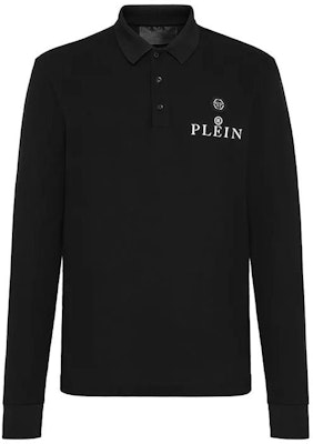 PHILIPP PLEIN FW22 Polo Negro Manga Larga Hombre con Logo Sólido Estampado. FABC-MTK5699-PTE003N-0201 Order PHILIPP PLEIN FW22 Polo Negro Manga Larga Hombre con Logo Sólido Estampado. FABC-MTK5699-PTE003N-0201