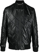 PHILIPP PLEIN FW22 Quilted Leather Bomber Jacket Black LABCMLB0894PLE010N PHILIPP PLEIN FW22 Quilted Leather Bomber Jacket Black LABCMLB0894PLE010N