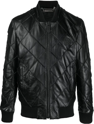 PHILIPP PLEIN FW22 Quilted Leather Bomber Jacket Black LABCMLB0894PLE010N Buy PHILIPP PLEIN FW22 Quilted Leather Bomber Jacket Black LABCMLB0894PLE010N