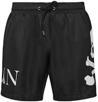 PHILIPP PLEIN FW22 Skull Logo Printed Casual Shorts Black. PABC-MMT0312-PTE003N-02 PHILIPP PLEIN FW22 Skull Logo Printed Casual Shorts Black. PABC-MMT0312-PTE003N-02