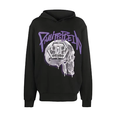 PHILIPP PLEIN FW22 Skull Print Pullover Long Sleeve Black Sweatshirt Men AABCMJB2856PJO002N