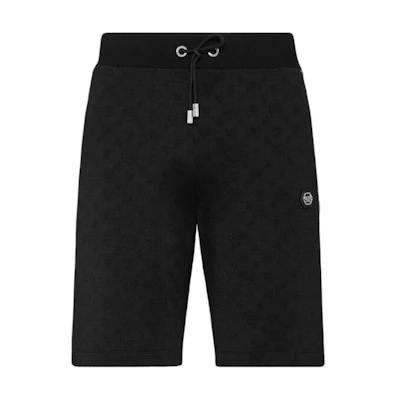 PHILIPP PLEIN FW22 Solid Color Drawstring Waist Casual Shorts . PAAC-MJT1807-PJO002N-02