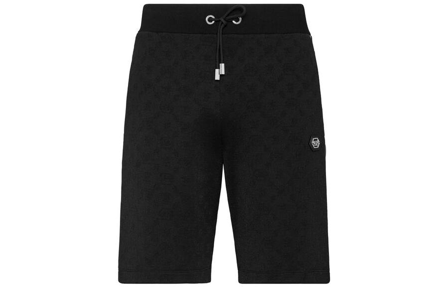 Order PHILIPP PLEIN FW22 純色抽繩休閒短褲 PAAC-MJT1807-PJO002N-02