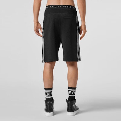 PHILIPP PLEIN FW22 純色抽繩休閒短褲 PAAC-MJT1807-PJO002N-02 Shop PHILIPP PLEIN FW22 純色抽繩休閒短褲 PAAC-MJT1807-PJO002N-02
