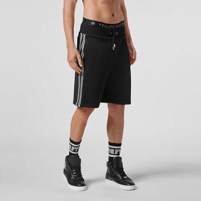PHILIPP PLEIN FW22 純色抽繩休閒短褲 PAAC-MJT1807-PJO002N-02 Purchase PHILIPP PLEIN FW22 純色抽繩休閒短褲 PAAC-MJT1807-PJO002N-02