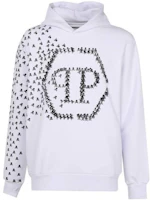 PHILIPP PLEIN FW22 White Hoodie with Letter Print Design Men’s Long Sleeve SACCMJB2948PJO002N01 PHILIPP PLEIN FW22 White Hoodie with Letter Print Design Men’s Long Sleeve SACCMJB2948PJO002N01