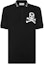 Buy PHILIPP PLEIN FW23 黑色骷髅印花短袖纽扣式 Polo 衫. SADC-MTK6876-PTE003N-02