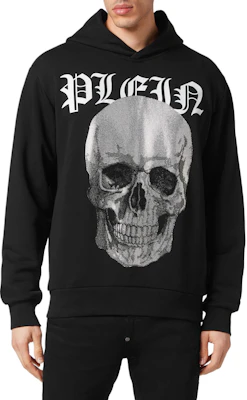 PHILIPP PLEIN FW23 黑色水晶骷髅印花宽松连帽卫衣 SADC-MJB3220-PJO002N-02 Shop PHILIPP PLEIN FW23 黑色水晶骷髅印花宽松连帽卫衣 SADC-MJB3220-PJO002N-02