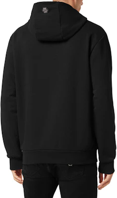 PHILIPP PLEIN FW23 黑色水晶骷髅印花宽松连帽卫衣 SADC-MJB3220-PJO002N-02 Purchase PHILIPP PLEIN FW23 黑色水晶骷髅印花宽松连帽卫衣 SADC-MJB3220-PJO002N-02