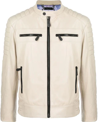 PHILIPP PLEIN FW23 拼接撞色壓紋Logo外套 米白色 男裝 SACC-MLB1699-PLE010N-06 Buy PHILIPP PLEIN FW23 拼接撞色壓紋Logo外套 米白色 男裝 SACC-MLB1699-PLE010N-06