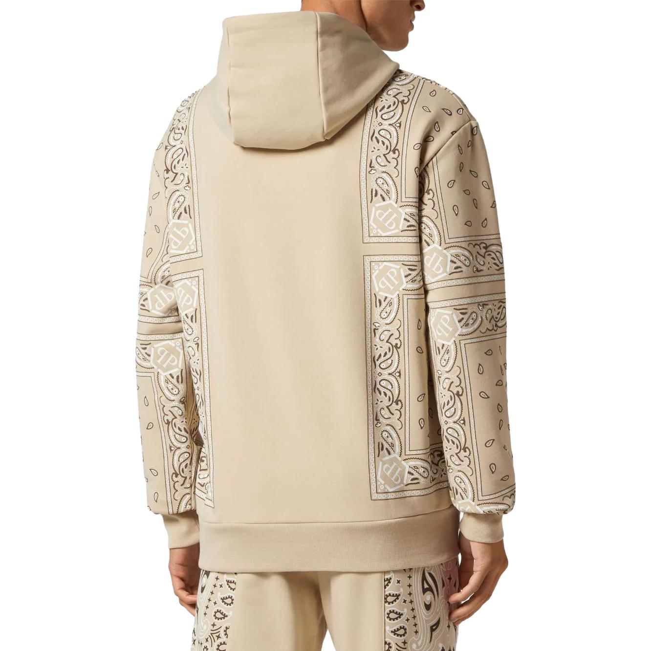 Purchase PHILIPP PLEIN FW23 徽标贴布连帽衫 浅米色 FACC-MJB3042-PJO002N-06