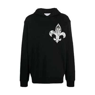PHILIPP PLEIN FW23 Skull Print Hooded Sweatshirt Black Hoodie AACC-MJB3152-PJO002N-02