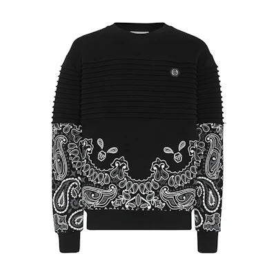 PHILIPP PLEIN Geometric Print Crewneck Long-Sleeve Sweatshirt FACC-MJO1057-PJO002N-02