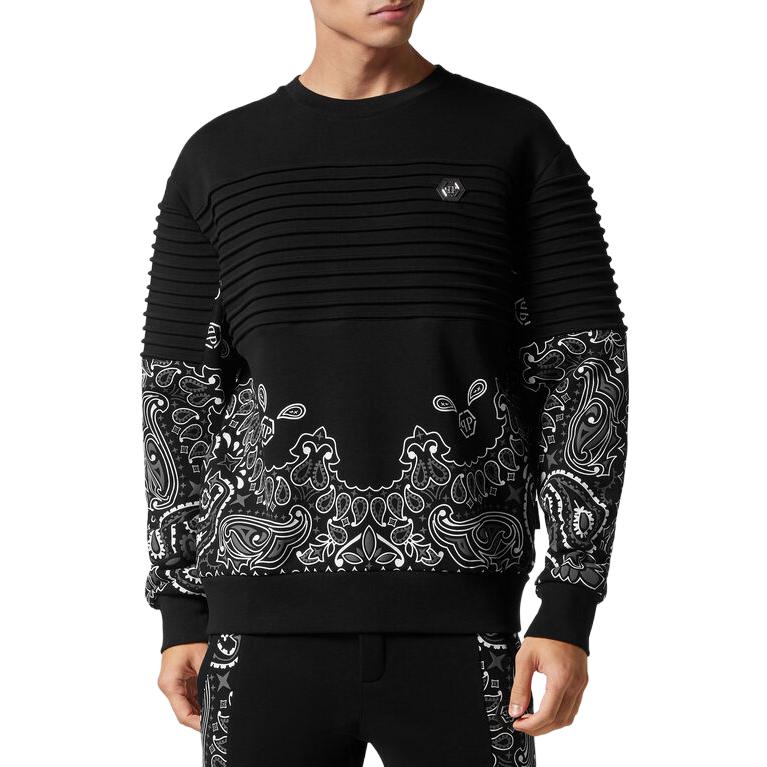 Lookbook 菲利普·普莱因几何印花圆领长袖卫衣 FACC-MJO1057-PJO002N-02