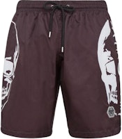 Philipp Plein Graphic Print Lace-Up Brown Casual Shorts for Men. FABC-MMT0335-PTE003N-02 Philipp Plein Graphic Print Lace-Up Brown Casual Shorts for Men. FABC-MMT0335-PTE003N-02