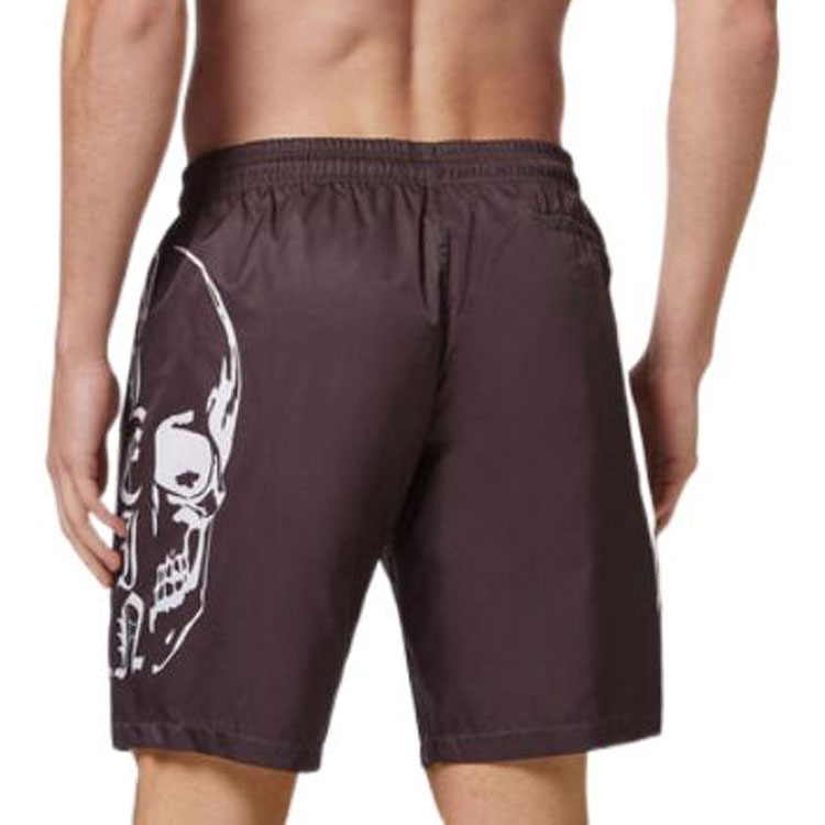 Purchase フィリッププレイン メンズ グラフィックプリント レースアップ ブラウン カジュアルショーツ FABC-MMT0335-PTE003N-02