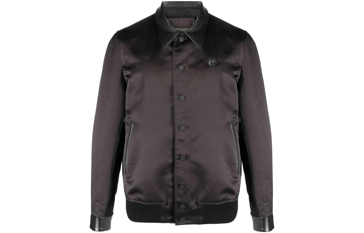 PHILIPP PLEIN Graphic Printed Single-Breasted Casual Jacket Brown Men AACC-MRB2320-PTE076N-02