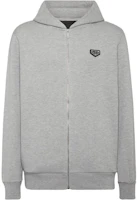 Order PHILIPP PLEIN 灰色拉鍊連帽外套 搭配經典Logo貼布設計 UADC-MJB3569-PTE003N-Grey UADC-MJB3569-PTE003N-GREY