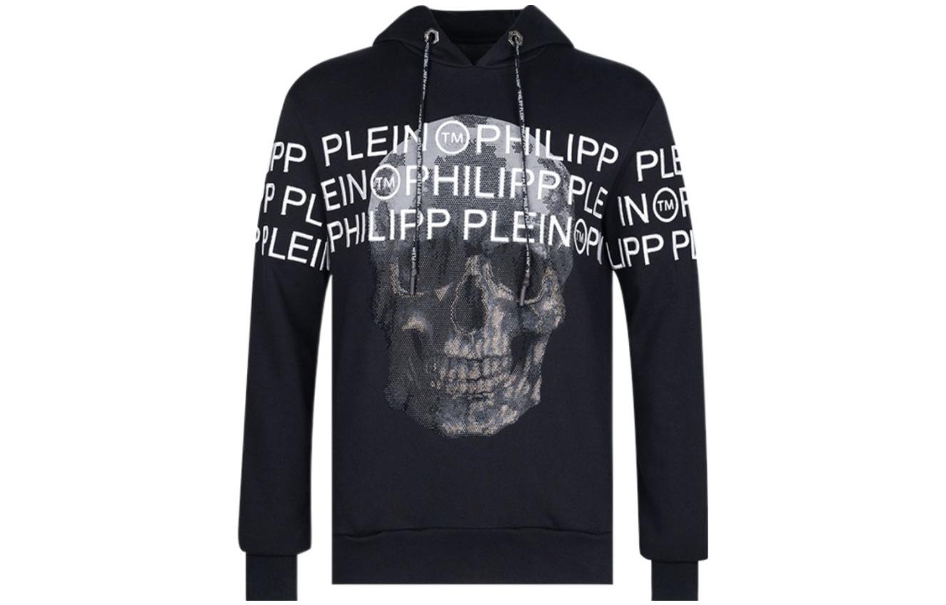 PHILIPP PLEIN Hoodie with Logo Lettering Design PPMJ-B1559PJ-O002NIW-02