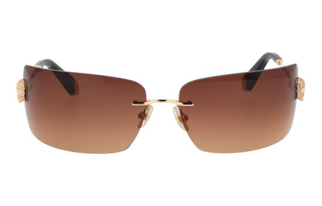 PHILIPP PLEIN Irregular Frame Gold Metal Sunglasses SPP027S300Y 圖 3