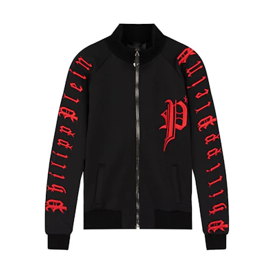 PHILIPP PLEIN Letter Embroidered Stand Collar Casual Jacket F18C-MJB0599-PJO002N-0213