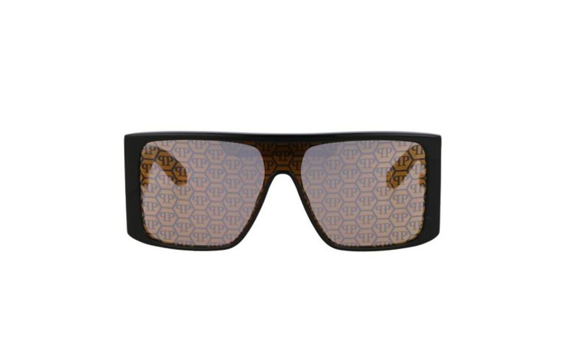 Lookbook PHILIPP PLEIN 黑色不規則造型太陽眼鏡 男女情侶款 SPP014W 700G