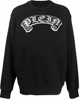 PHILIPP PLEIN Logo Print Crewneck Long Sleeve Unisex Sweatshirt Black PABC-UJO0031-PJO002N-Black PHILIPP PLEIN Logo Print Crewneck Long Sleeve Unisex Sweatshirt Black PABC-UJO0031-PJO002N-Black