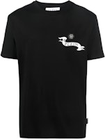 PHILIPP PLEIN Logo Printed Short Sleeve T-Shirt Men. PACC-MTK6277-PJY002N-02 PHILIPP PLEIN Logo Printed Short Sleeve T-Shirt Men. PACC-MTK6277-PJY002N-02