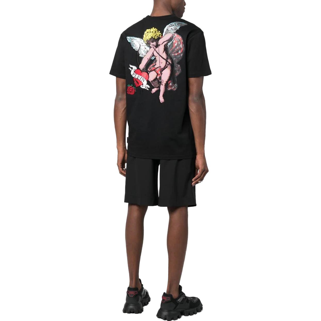 Purchase PHILIPP PLEIN 男士徽標印花短袖T恤。 PACC-MTK6277-PJY002N-02